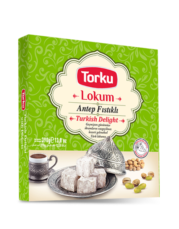 Lokoum TORKU 390gr Pistache Antep Fistikli Lokum 390gr 12pcs zpa