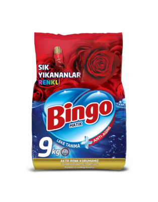 BINGO Matik Lessive en Poudre "Coloré Rose"/Toz Deterjan 9kg