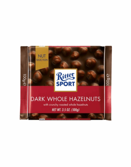 Chocolate RITTER SPORT DARK Whole Hazelnuts 100gr*10pcs