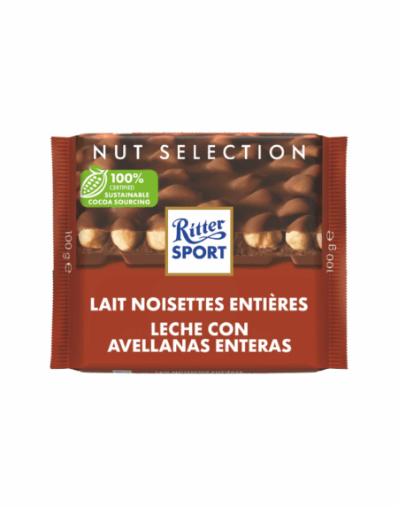 Chocolate RITTER SPORT Whole Hazelnuts 100gr*10pcs