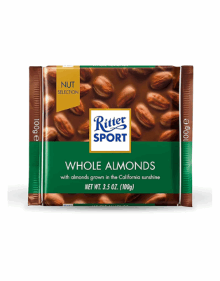 Chocolate RITTER SPORT Whole Almonds 100gr*11pcs