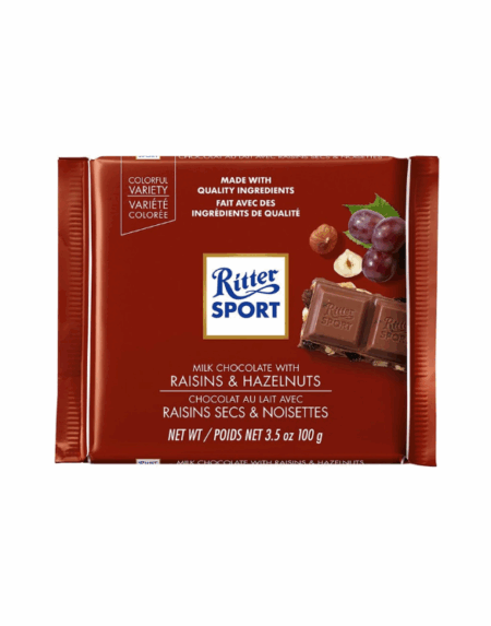 Chocolate RITTER SPORT Raisins&Hazelnuts 100gr*12pcs